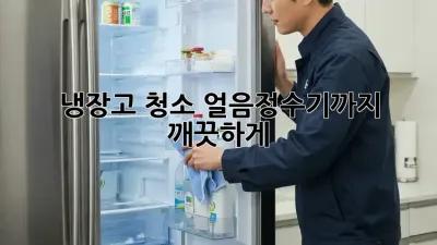 냉장고 청소: 얼음정수기까지 깨끗하게!